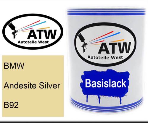 BMW, Andesite Silver, B92: 1L Lackdose, von ATW Autoteile West.